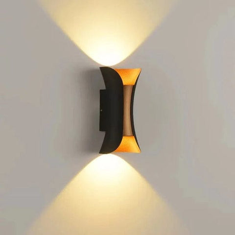 Black Golden Waterproof Up and Down Wall Light